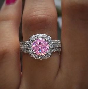 2 HOUR SALE! Beautiful Fancy Simulated Pink Diamond Engagement Ring 💍✨💍